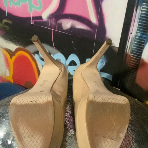 Jessica Simpson Waleo Nude Patent Leather Platform Pump Size 11 - Picture 4 of 6